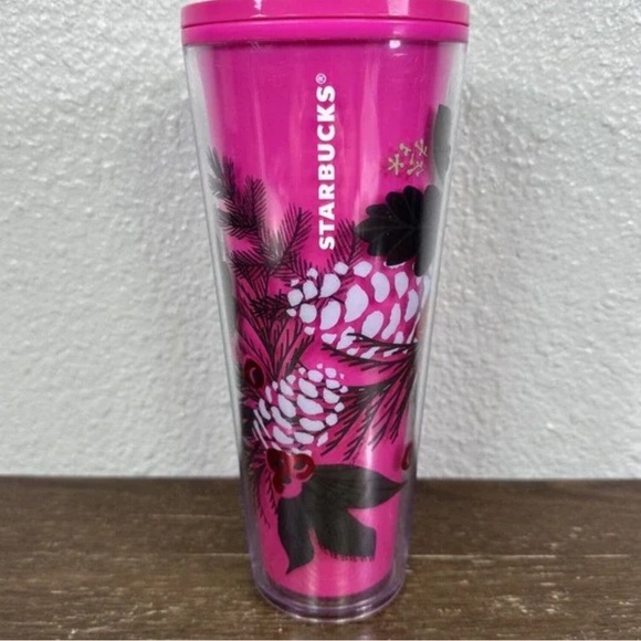 Starbucks Other - Starbucks 2021 Collection Pink Pinecone Color Changing Cold Cup w/lid and straw